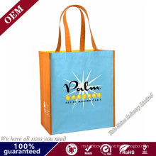 Manufacturer One or Two Color Yellow Customized Logo PP Non Woven Tote Shopping Bag